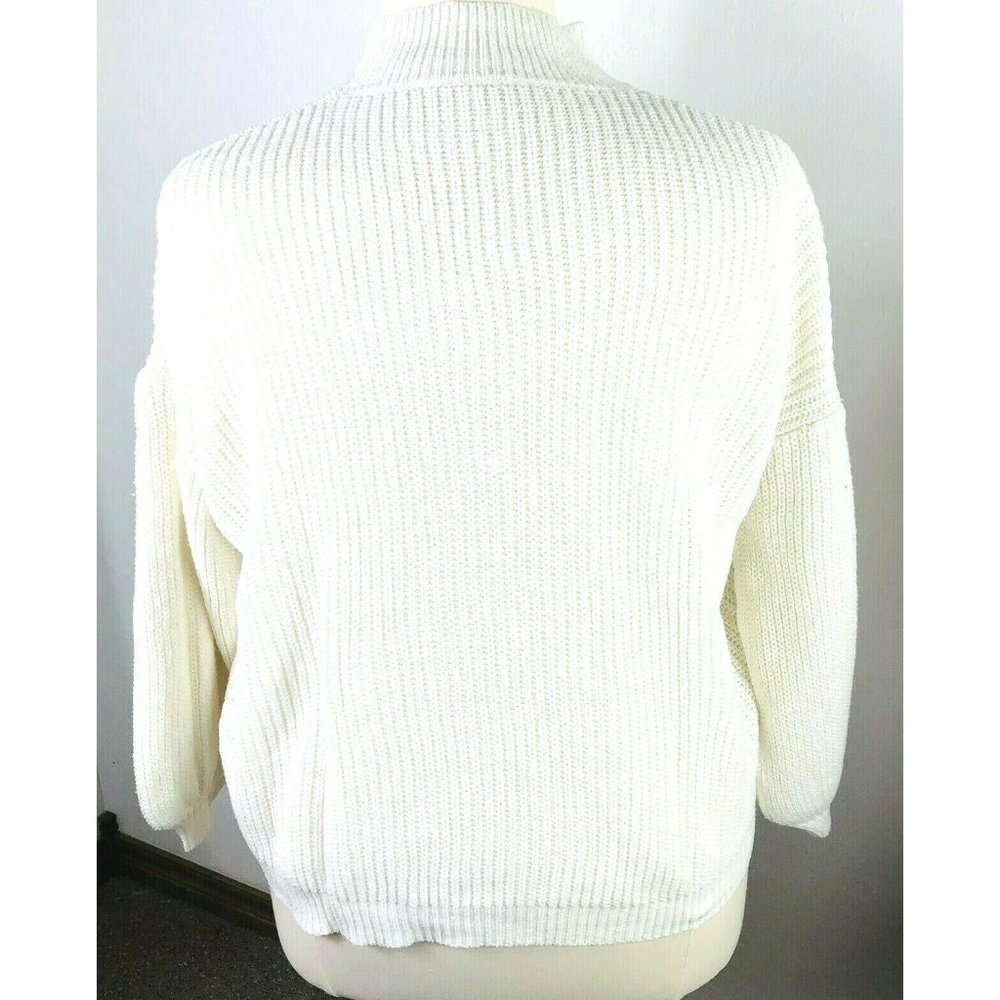 Vestidos Women's Sweater Turtleneck, Ivory Puff Long Sleeves Size Large NWOT - Picture 4 of 8